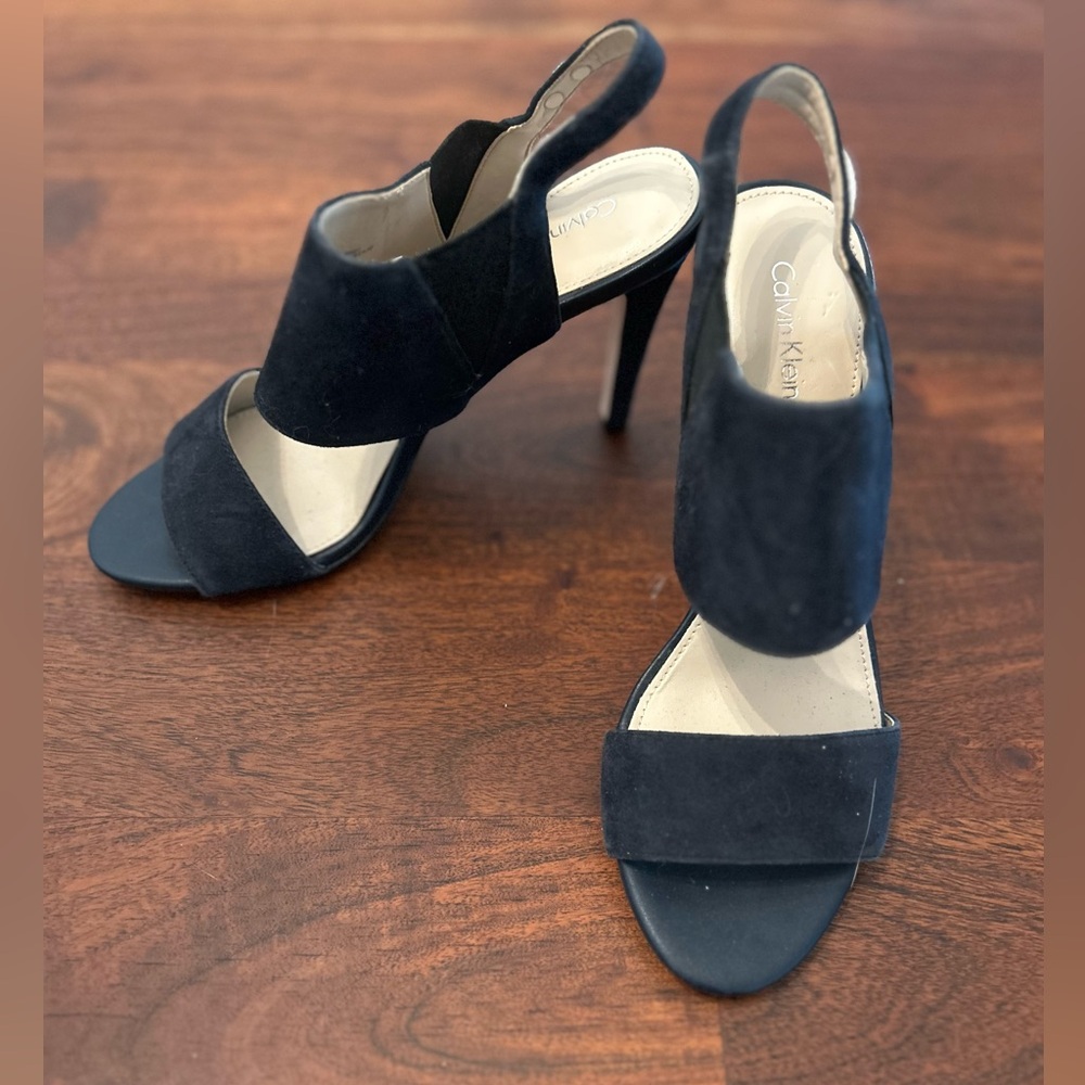 Calvin Klein Navy Suede Heels